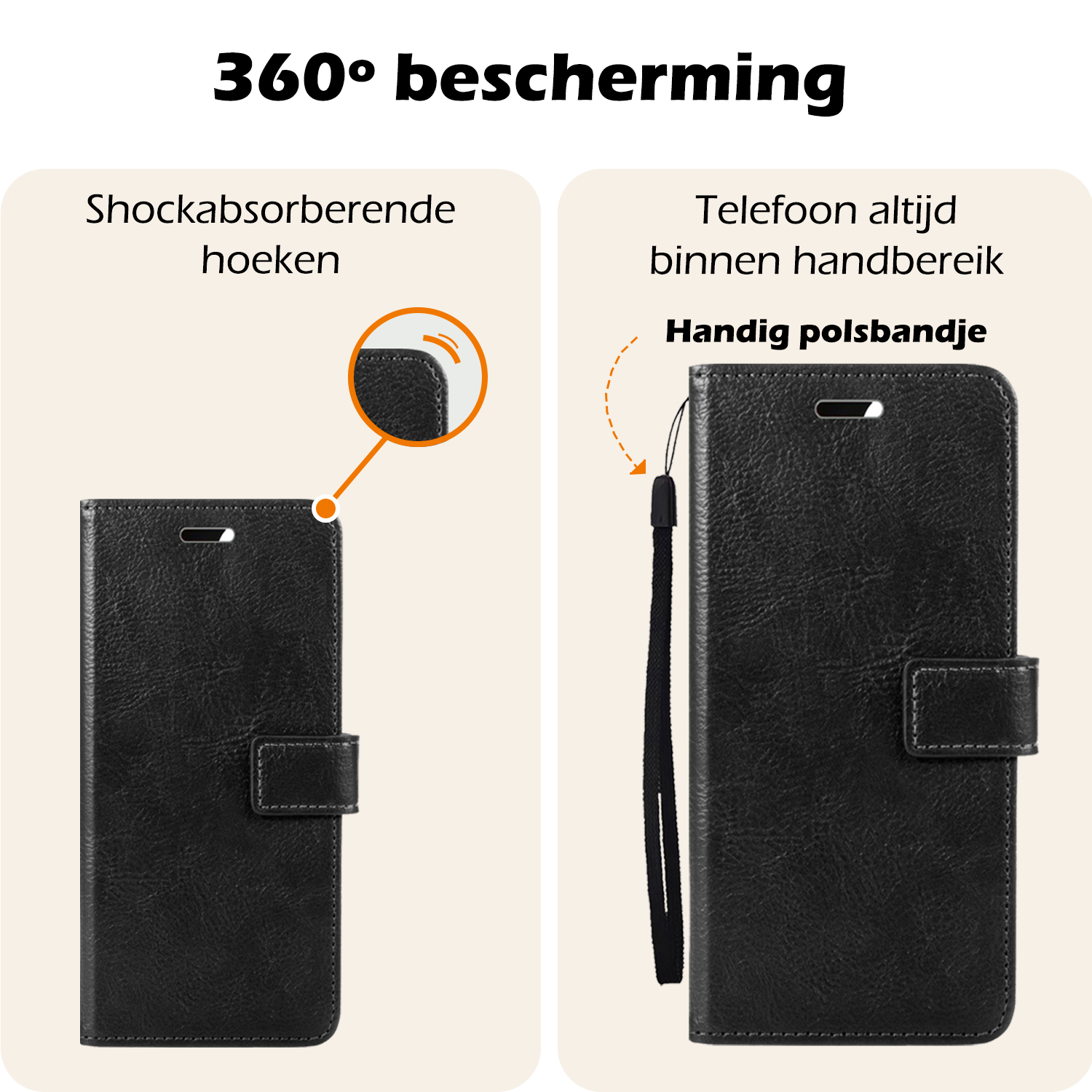 Nomfy Hoesje Geschikt voor OnePlus Nord CE4 Hoesje Book Case Hoes Portemonnee Cover Walletcase Met Screenprotector - Hoes Geschikt voor OnePlus Nord CE4 Hoes Bookcase Hoesje - Zwart