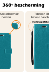 Nomfy Hoesje Geschikt voor OnePlus Nord CE4 Hoesje Book Case Hoes Portemonnee Cover Walletcase Met Screenprotector - Hoes Geschikt voor OnePlus Nord CE4 Hoes Bookcase Hoesje - Turquoise