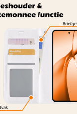 Nomfy Hoesje Geschikt voor OnePlus Nord CE4 Hoesje Book Case Hoes Portemonnee Cover Walletcase - Hoes Geschikt voor OnePlus Nord CE4 Hoes Bookcase Hoesje - Wit