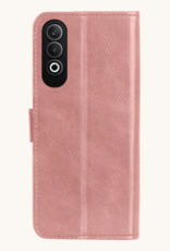 Nomfy Hoesje Geschikt voor OnePlus Nord CE4 Hoesje Book Case Hoes Portemonnee Cover Walletcase - Hoes Geschikt voor OnePlus Nord CE4 Hoes Bookcase Hoesje - Rosé goud