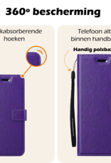 Nomfy Hoesje Geschikt voor OnePlus Nord CE4 Hoesje Book Case Hoes Portemonnee Cover Walletcase - Hoes Geschikt voor OnePlus Nord CE4 Hoes Bookcase Hoesje - Paars