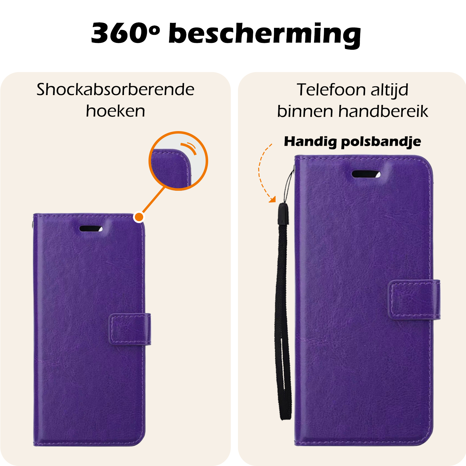 Nomfy Hoesje Geschikt voor OnePlus Nord CE4 Hoesje Book Case Hoes Portemonnee Cover Walletcase - Hoes Geschikt voor OnePlus Nord CE4 Hoes Bookcase Hoesje - Paars