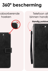 NoXx Hoesje Geschikt voor OnePlus Nord CE4 Hoesje Book Case Hoes Portemonnee Cover Walletcase Met 2x Screenprotector - Hoes Geschikt voor OnePlus Nord CE4 Hoes Bookcase Hoesje - Zwart