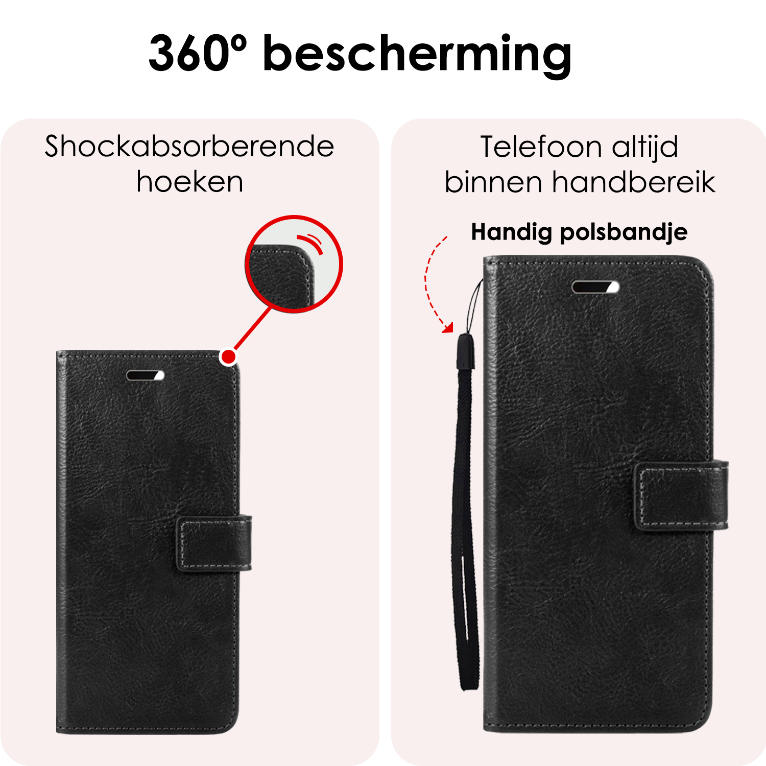NoXx Hoesje Geschikt voor OnePlus Nord CE4 Hoesje Book Case Hoes Portemonnee Cover Walletcase Met Screenprotector - Hoes Geschikt voor OnePlus Nord CE4 Hoes Bookcase Hoesje - Zwart