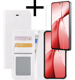 NoXx NoXx OnePlus Nord CE4 Hoesje Bookcase Met Screenprotector - Wit