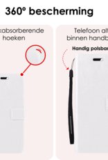 NoXx Hoesje Geschikt voor OnePlus Nord CE4 Hoesje Book Case Hoes Portemonnee Cover Walletcase Met Screenprotector - Hoes Geschikt voor OnePlus Nord CE4 Hoes Bookcase Hoesje - Wit