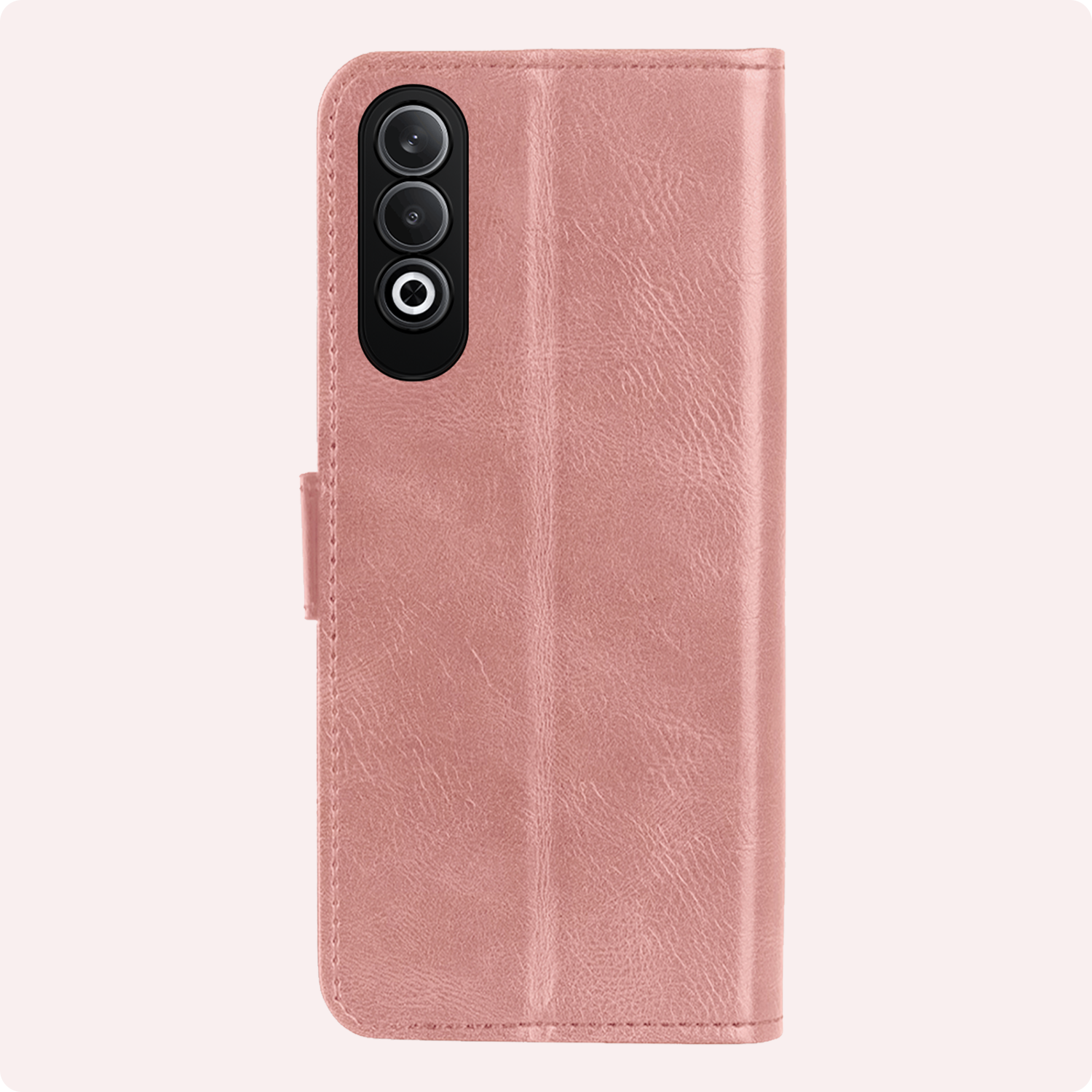 NoXx Hoesje Geschikt voor OnePlus Nord CE4 Hoesje Book Case Hoes Portemonnee Cover Walletcase Met Screenprotector - Hoes Geschikt voor OnePlus Nord CE4 Hoes Bookcase Hoesje - Rosé goud