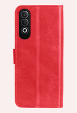 NoXx Hoesje Geschikt voor OnePlus Nord CE4 Hoesje Book Case Hoes Portemonnee Cover Walletcase Met Screenprotector - Hoes Geschikt voor OnePlus Nord CE4 Hoes Bookcase Hoesje - Rood
