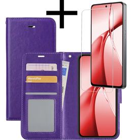 NoXx NoXx OnePlus Nord CE4 Hoesje Bookcase Met Screenprotector - Paars