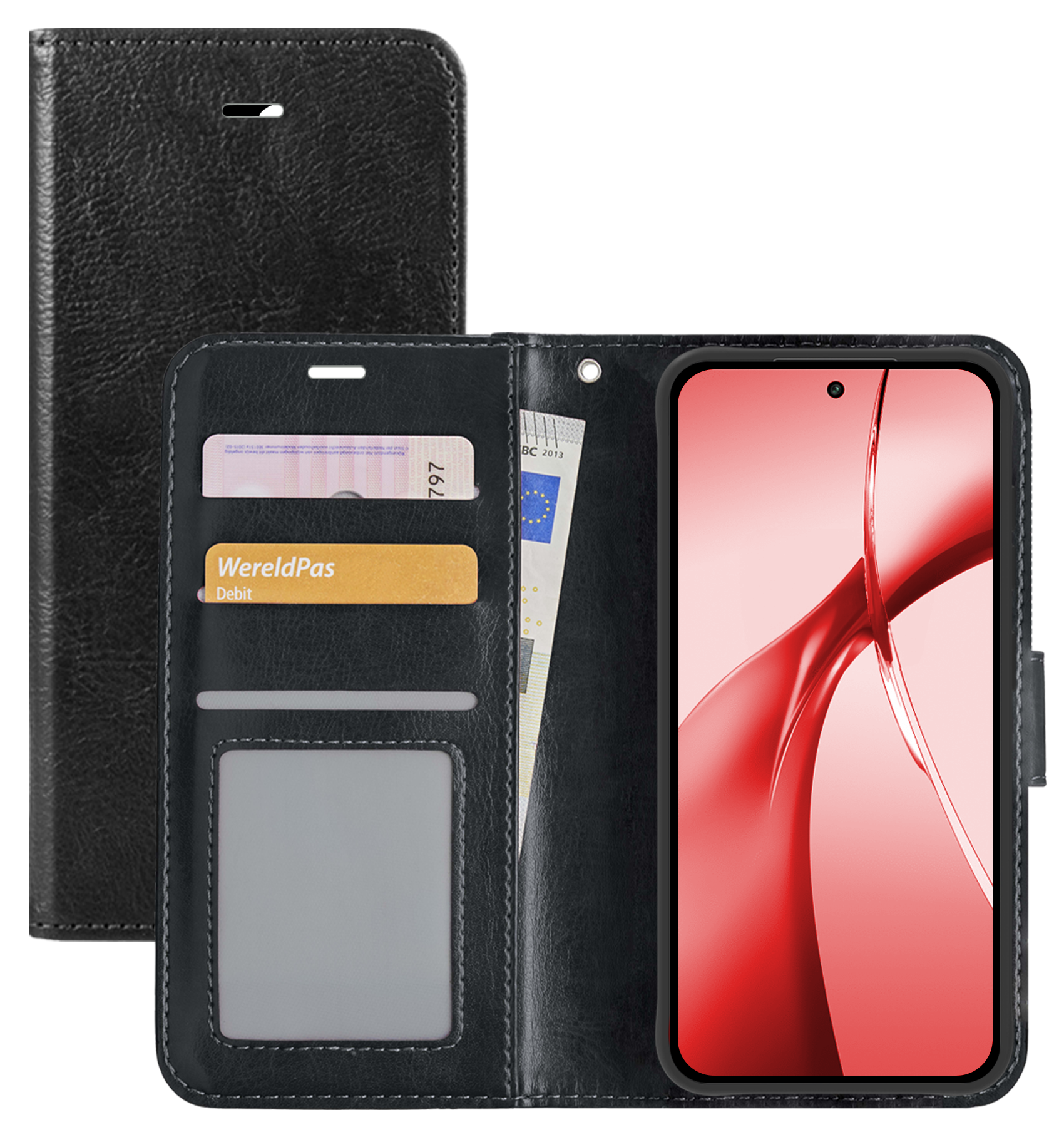 NoXx Hoesje Geschikt voor OnePlus Nord CE4 Hoesje Book Case Hoes Portemonnee Cover Walletcase - Hoes Geschikt voor OnePlus Nord CE4 Hoes Bookcase Hoesje - Zwart
