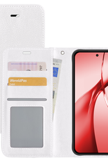 NoXx Hoesje Geschikt voor OnePlus Nord CE4 Hoesje Book Case Hoes Portemonnee Cover Walletcase - Hoes Geschikt voor OnePlus Nord CE4 Hoes Bookcase Hoesje - Wit
