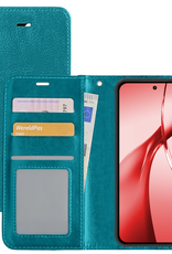 NoXx Hoesje Geschikt voor OnePlus Nord CE4 Hoesje Book Case Hoes Portemonnee Cover Walletcase - Hoes Geschikt voor OnePlus Nord CE4 Hoes Bookcase Hoesje - Turquoise