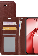 NoXx Hoesje Geschikt voor OnePlus Nord CE4 Hoesje Book Case Hoes Portemonnee Cover Walletcase - Hoes Geschikt voor OnePlus Nord CE4 Hoes Bookcase Hoesje - Bruin
