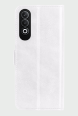 BASEY. Hoesje Geschikt voor OnePlus Nord CE4 Hoesje Book Case Hoes Portemonnee Cover Walletcase Met 2x Screenprotector - Hoes Geschikt voor OnePlus Nord CE4 Hoes Bookcase Hoesje - Wit