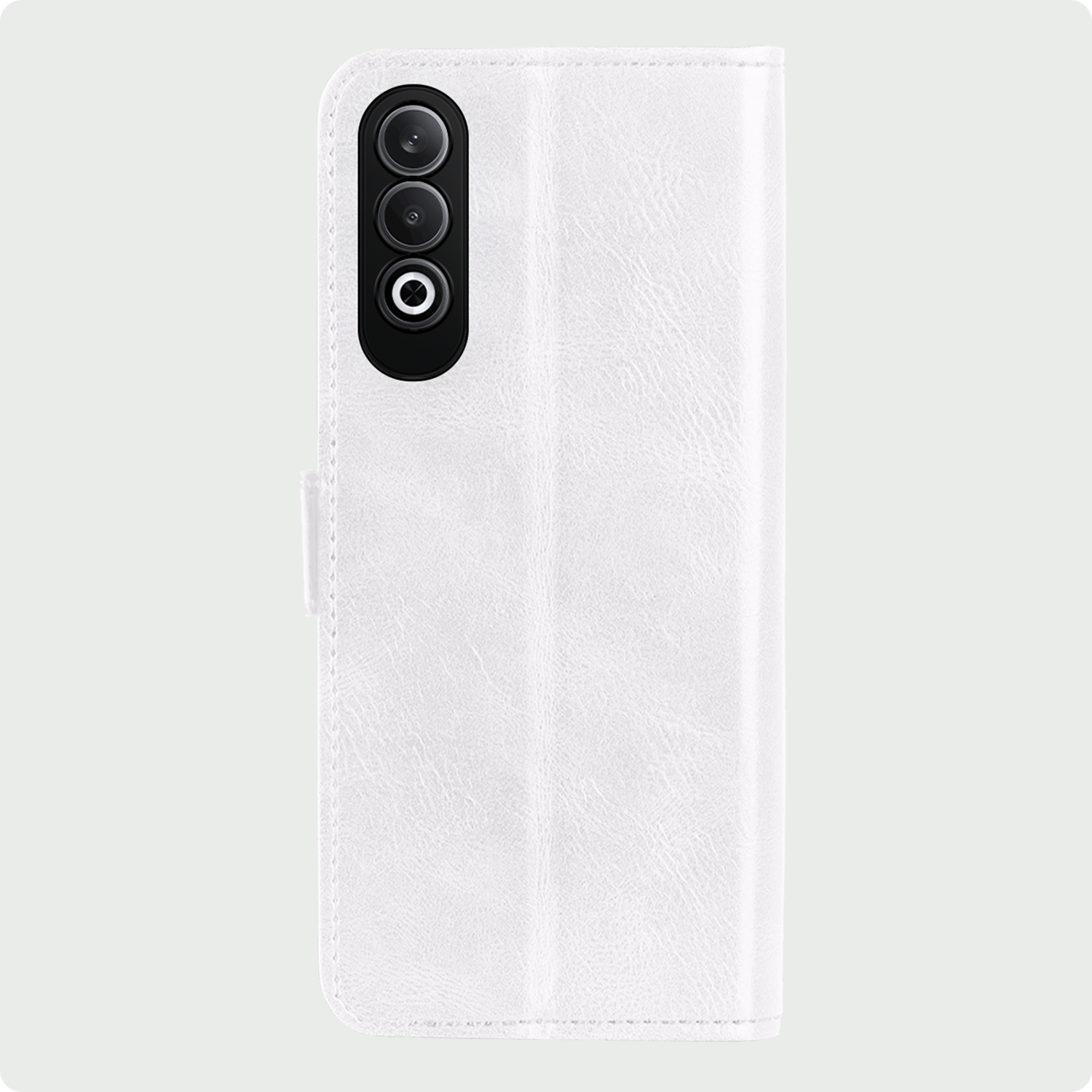 BASEY. Hoesje Geschikt voor OnePlus Nord CE4 Hoesje Book Case Hoes Portemonnee Cover Walletcase Met 2x Screenprotector - Hoes Geschikt voor OnePlus Nord CE4 Hoes Bookcase Hoesje - Wit