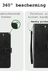BASEY. Hoesje Geschikt voor OnePlus Nord CE4 Hoesje Book Case Hoes Portemonnee Cover Walletcase Met Screenprotector - Hoes Geschikt voor OnePlus Nord CE4 Hoes Bookcase Hoesje - Zwart