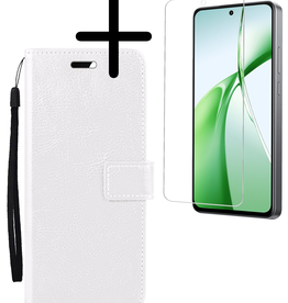 BASEY. BASEY. OnePlus Nord CE4 Hoesje Bookcase Met Screenprotector - Wit