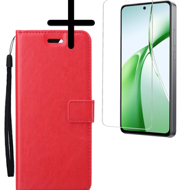 BASEY. BASEY. OnePlus Nord CE4 Hoesje Bookcase Met Screenprotector - Rood