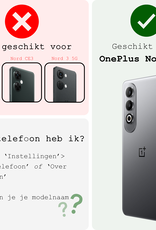 BASEY. Hoesje Geschikt voor OnePlus Nord CE4 Hoesje Book Case Hoes Portemonnee Cover Walletcase Met Screenprotector - Hoes Geschikt voor OnePlus Nord CE4 Hoes Bookcase Hoesje - Rood