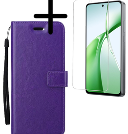 BASEY. BASEY. OnePlus Nord CE4 Hoesje Bookcase Met Screenprotector - Paars