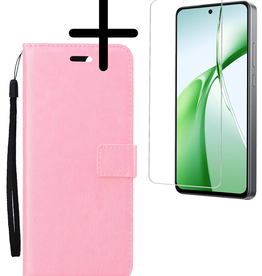 BASEY. BASEY. OnePlus Nord CE4 Hoesje Bookcase Met Screenprotector - Lichtroze