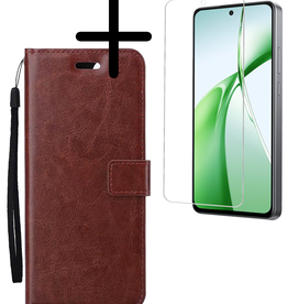 BASEY. BASEY. OnePlus Nord CE4 Hoesje Bookcase Met Screenprotector - Bruin