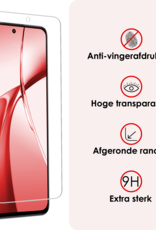 NoXx Hoesje Geschikt voor OnePlus Nord CE4 Hoesje Book Case Hoes Portemonnee Cover Walletcase Met Screenprotector - Hoes Geschikt voor OnePlus Nord CE4 Hoes Bookcase Hoesje - Rosé goud