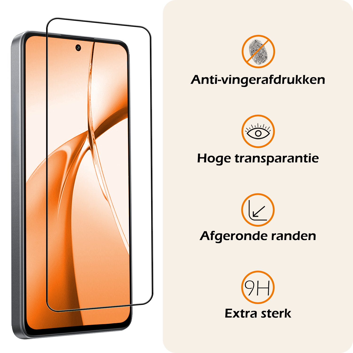 Nomfy Screenprotector Geschikt voor OnePlus Nord CE4 Screenprotector Glas Gehard Tempered Glass Full Cover - Screenprotector Geschikt voor OnePlus Nord CE4 Screen Protector Screen Cover - 3 PACK