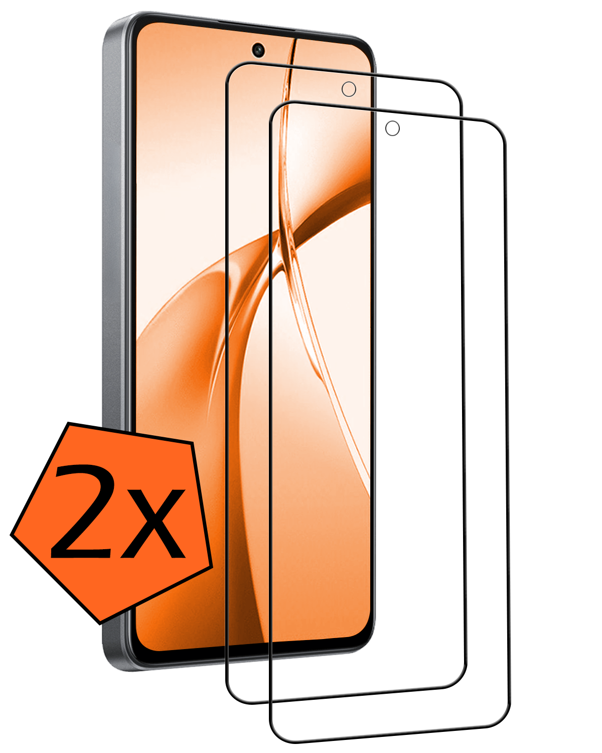 Nomfy Screenprotector Geschikt voor OnePlus Nord CE4 Screenprotector Glas Gehard Tempered Glass Full Cover - Screenprotector Geschikt voor OnePlus Nord CE4 Screen Protector Screen Cover - 2 PACK