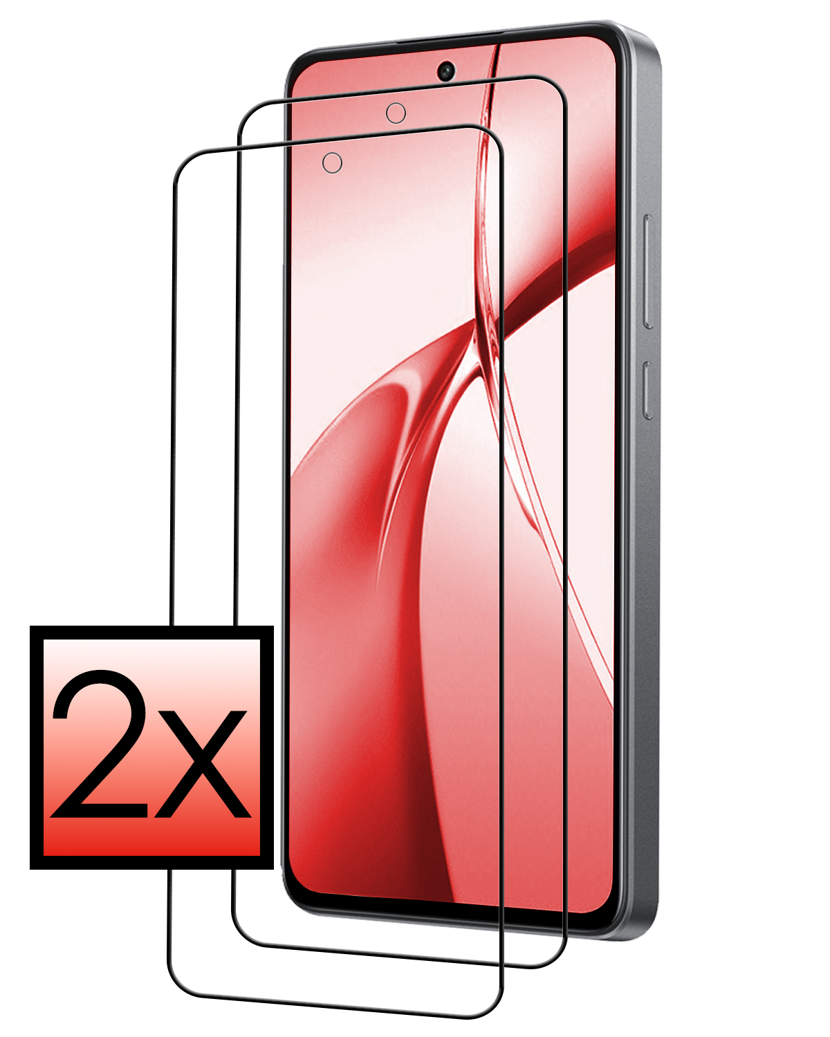 NoXx Screenprotector Geschikt voor OnePlus Nord CE4 Screenprotector Glas Gehard Tempered Glass Full Cover - Screenprotector Geschikt voor OnePlus Nord CE4 Screen Protector Screen Cover - 2 PACK