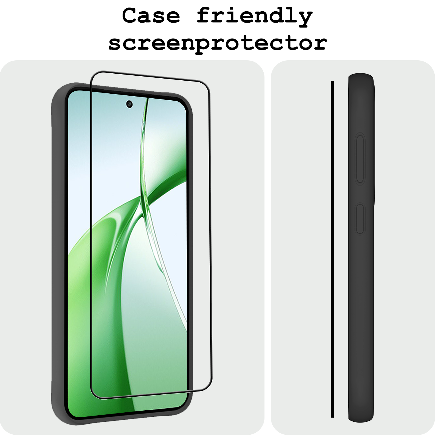 BASEY. Screenprotector Geschikt voor OnePlus Nord CE4 Screenprotector Glas Gehard Tempered Glass Full Cover - Screenprotector Geschikt voor OnePlus Nord CE4 Screen Protector Screen Cover - 2 PACK