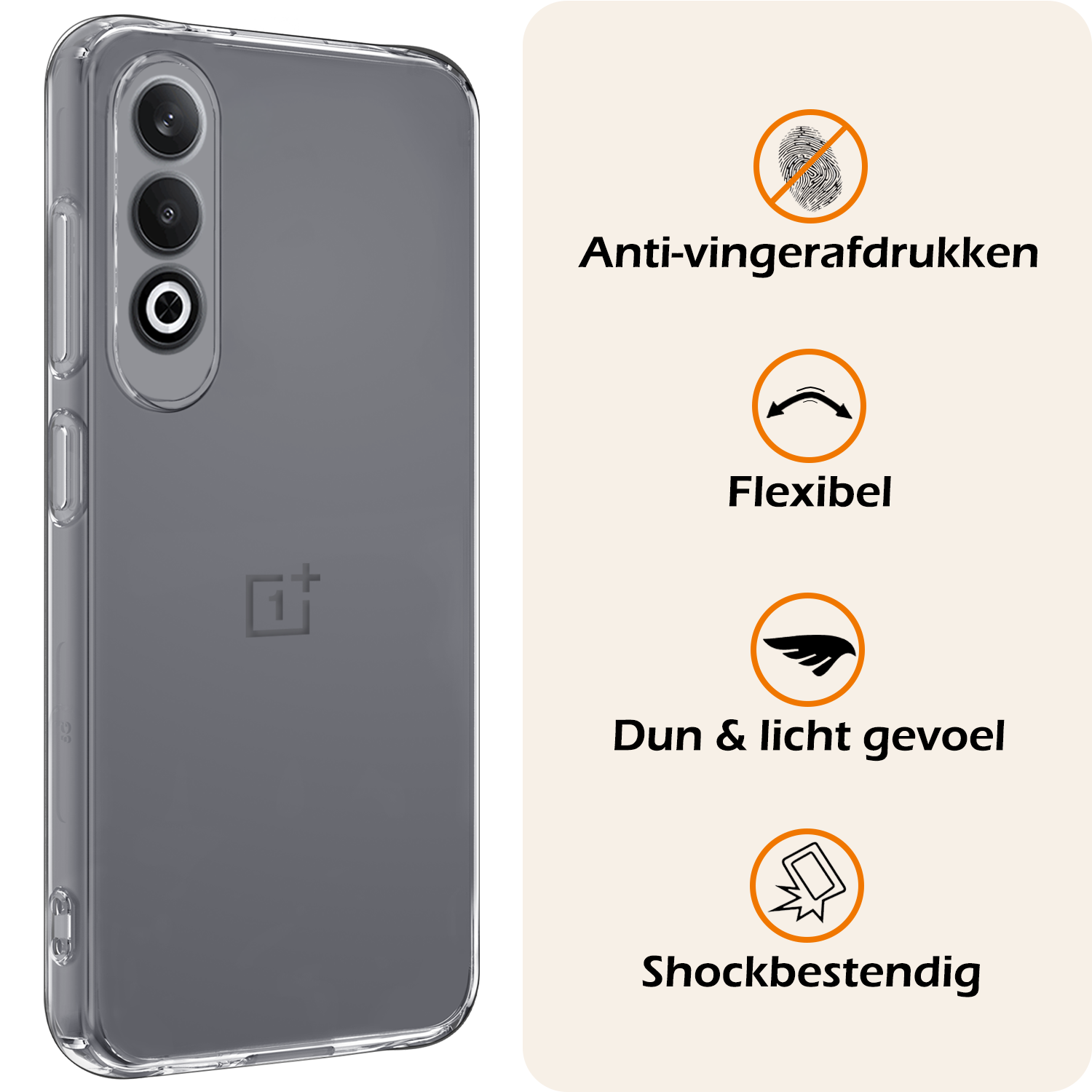 Nomfy Hoesje Geschikt voor OnePlus Nord CE4 Hoesje Siliconen Case Hoes Met 2x Screenprotector - Hoes Geschikt voor OnePlus Nord CE4 Hoes Cover Case - Transparant
