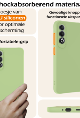 Nomfy Hoesje Geschikt voor OnePlus Nord CE4 Hoesje Siliconen Case Hoes Met 2x Screenprotector - Hoes Geschikt voor OnePlus Nord CE4 Hoes Cover Case - Groen