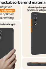 Nomfy Hoesje Geschikt voor OnePlus Nord CE4 Hoesje Siliconen Case Hoes Met Screenprotector - Hoes Geschikt voor OnePlus Nord CE4 Hoes Cover Case - Zwart