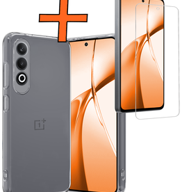 Nomfy Nomfy OnePlus Nord CE4 Hoesje Siliconen Met Screenprotector - Transparant