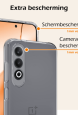 Nomfy Hoesje Geschikt voor OnePlus Nord CE4 Hoesje Siliconen Case Hoes Met Screenprotector - Hoes Geschikt voor OnePlus Nord CE4 Hoes Cover Case - Transparant