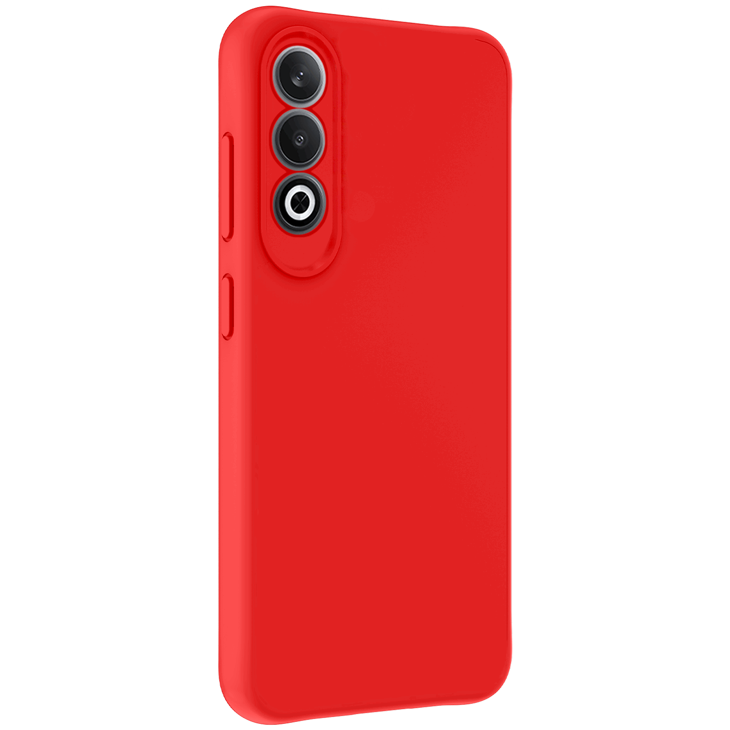 Nomfy Hoesje Geschikt voor OnePlus Nord CE4 Hoesje Siliconen Case Hoes Met Screenprotector - Hoes Geschikt voor OnePlus Nord CE4 Hoes Cover Case - Rood