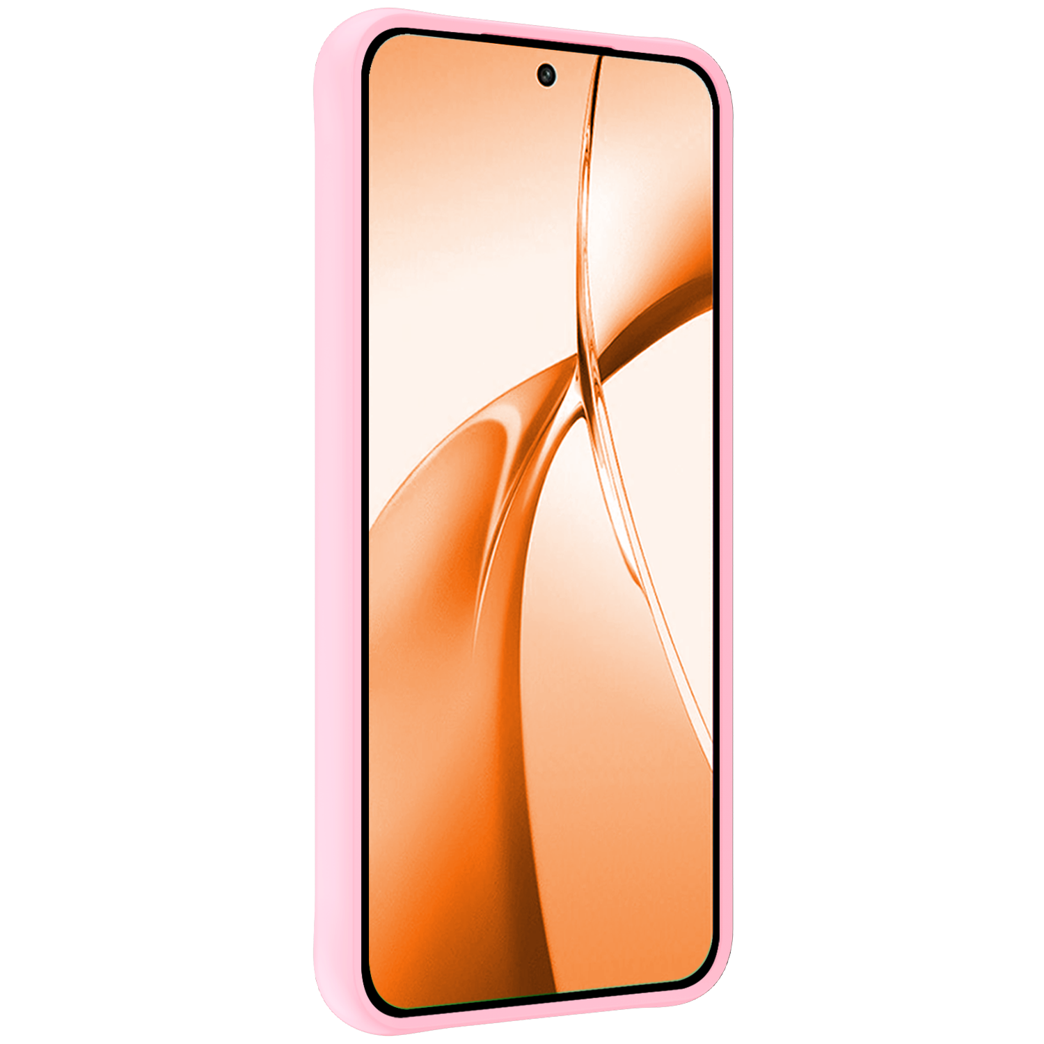 Nomfy Hoesje Geschikt voor OnePlus Nord CE4 Hoesje Siliconen Case Hoes Met Screenprotector - Hoes Geschikt voor OnePlus Nord CE4 Hoes Cover Case - Lichtroze