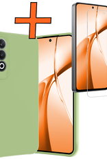 Nomfy Hoesje Geschikt voor OnePlus Nord CE4 Hoesje Siliconen Case Hoes Met Screenprotector - Hoes Geschikt voor OnePlus Nord CE4 Hoes Cover Case - Groen