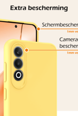 Nomfy Hoesje Geschikt voor OnePlus Nord CE4 Hoesje Siliconen Case Hoes Met Screenprotector - Hoes Geschikt voor OnePlus Nord CE4 Hoes Cover Case - Geel