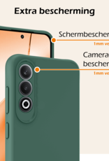 Nomfy Hoesje Geschikt voor OnePlus Nord CE4 Hoesje Siliconen Case Hoes Met Screenprotector - Hoes Geschikt voor OnePlus Nord CE4 Hoes Cover Case - Donkergroen