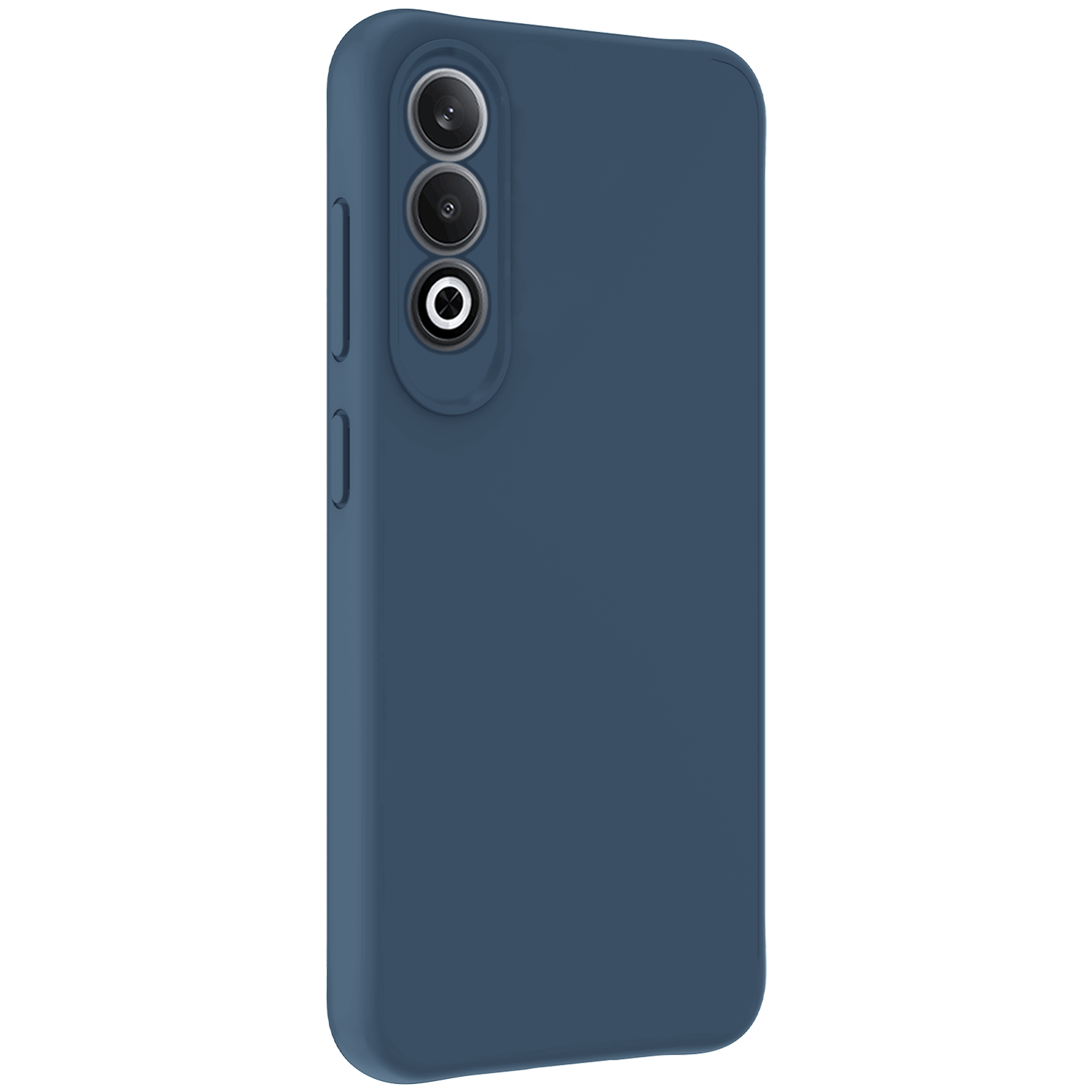 Nomfy Hoesje Geschikt voor OnePlus Nord CE4 Hoesje Siliconen Case Hoes Met Screenprotector - Hoes Geschikt voor OnePlus Nord CE4 Hoes Cover Case - Donkerblauw