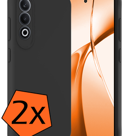 Nomfy Nomfy OnePlus Nord CE4 Hoesje Siliconen - Zwart - 2 PACK