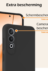 Nomfy Hoesje Geschikt voor OnePlus Nord CE4 Hoesje Siliconen Case Hoes - Hoes Geschikt voor OnePlus Nord CE4 Hoes Cover Case - Zwart - 2 PACK