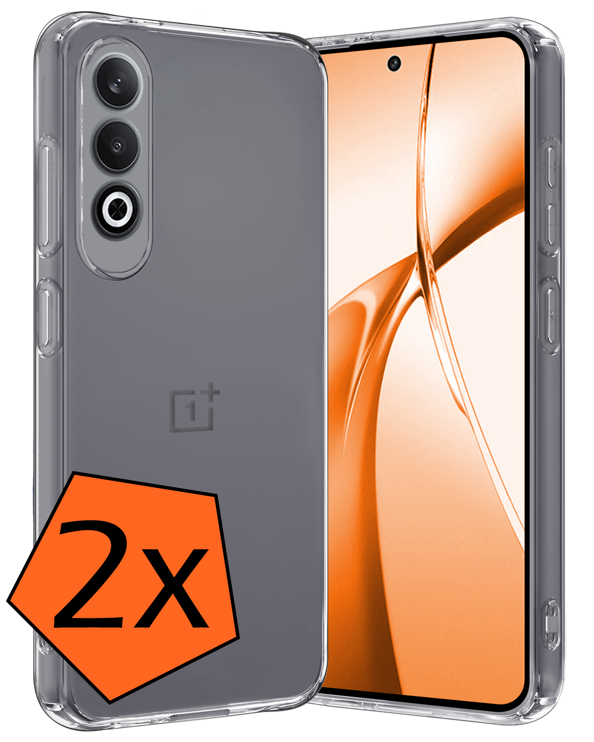 Nomfy Hoesje Geschikt voor OnePlus Nord CE4 Hoesje Siliconen Case Hoes - Hoes Geschikt voor OnePlus Nord CE4 Hoes Cover Case - Transparant - 2 PACK