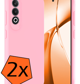 Nomfy Nomfy OnePlus Nord CE4 Hoesje Siliconen - Lichtroze - 2 PACK