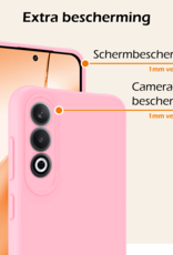 Nomfy Hoesje Geschikt voor OnePlus Nord CE4 Hoesje Siliconen Case Hoes - Hoes Geschikt voor OnePlus Nord CE4 Hoes Cover Case - Lichtroze - 2 PACK