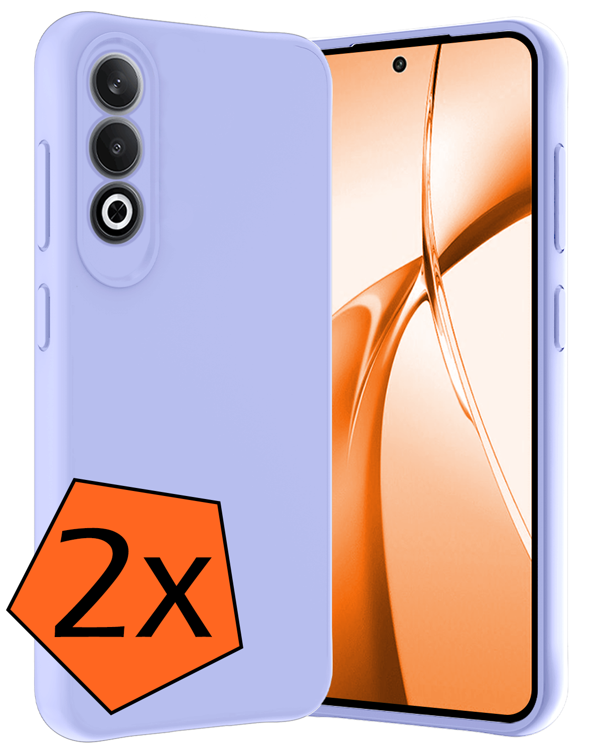 Nomfy Hoesje Geschikt voor OnePlus Nord CE4 Hoesje Siliconen Case Hoes - Hoes Geschikt voor OnePlus Nord CE4 Hoes Cover Case - Lichtblauw - 2 PACK