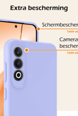 Nomfy Hoesje Geschikt voor OnePlus Nord CE4 Hoesje Siliconen Case Hoes - Hoes Geschikt voor OnePlus Nord CE4 Hoes Cover Case - Lichtblauw - 2 PACK