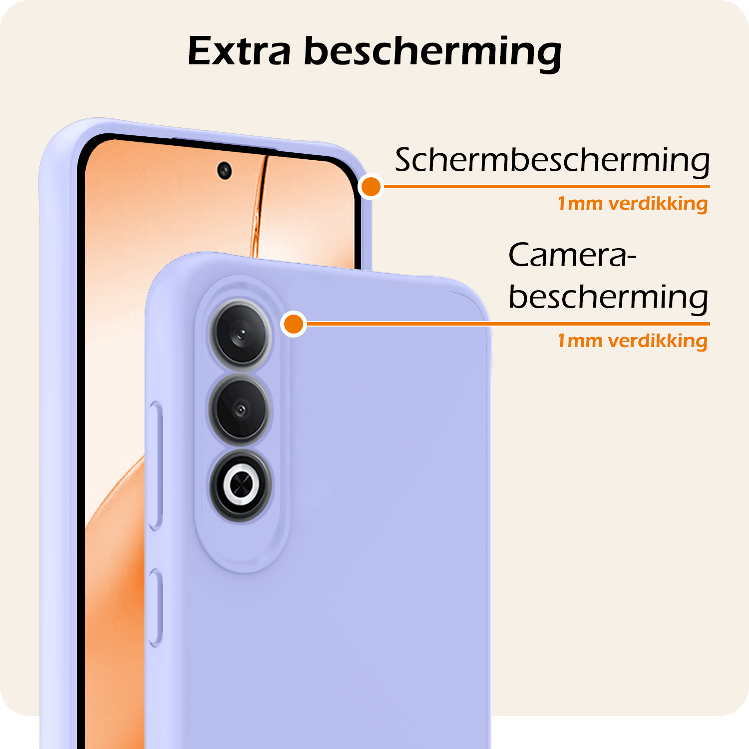 Nomfy Hoesje Geschikt voor OnePlus Nord CE4 Hoesje Siliconen Case Hoes - Hoes Geschikt voor OnePlus Nord CE4 Hoes Cover Case - Lichtblauw - 2 PACK